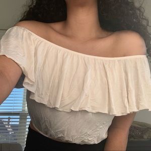 Off shoulder cream top